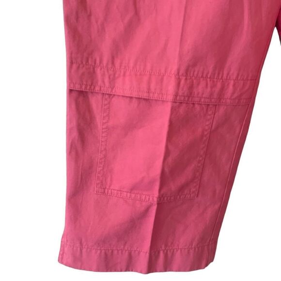 NWT J Jill Womens Crop Pants Lightweight Cotton Pink Size 12P - Picture 3 of 4